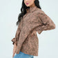 Women Checkered Printed Shirt – Brown
