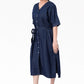 Denim  Long Dress Shirt- Indigo Blue