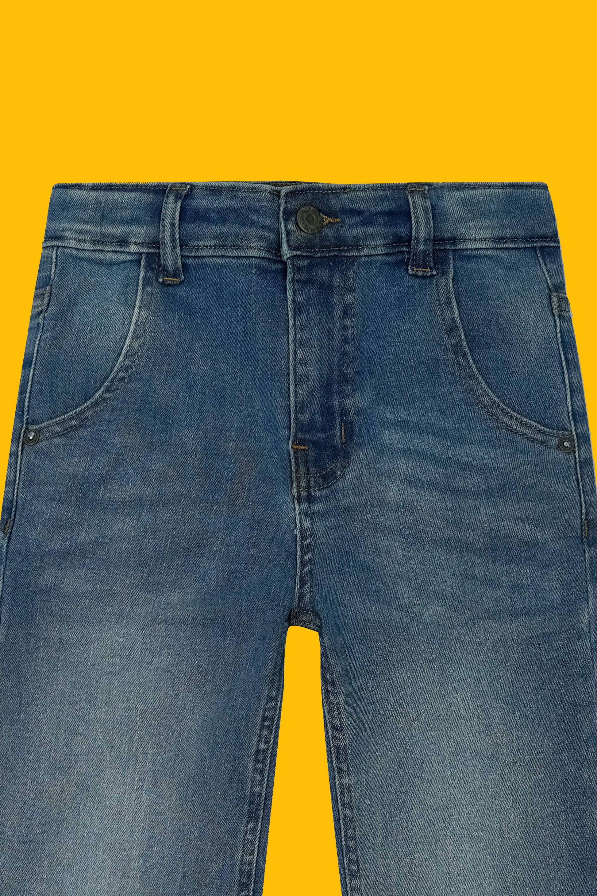 Girls Straight Fit Jeans –Mid Blue