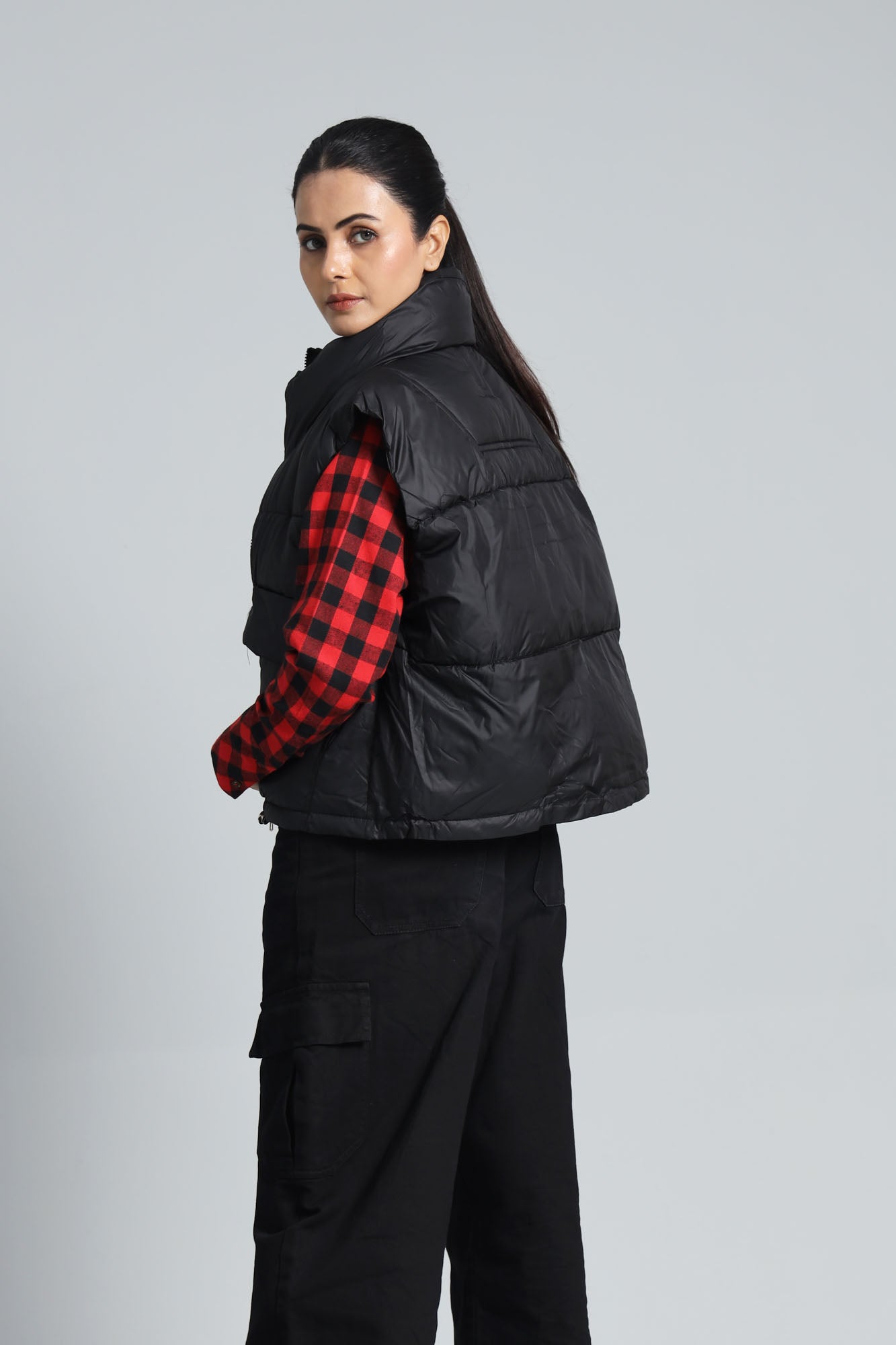 Women’s Parachute Puffer Jacket - Black