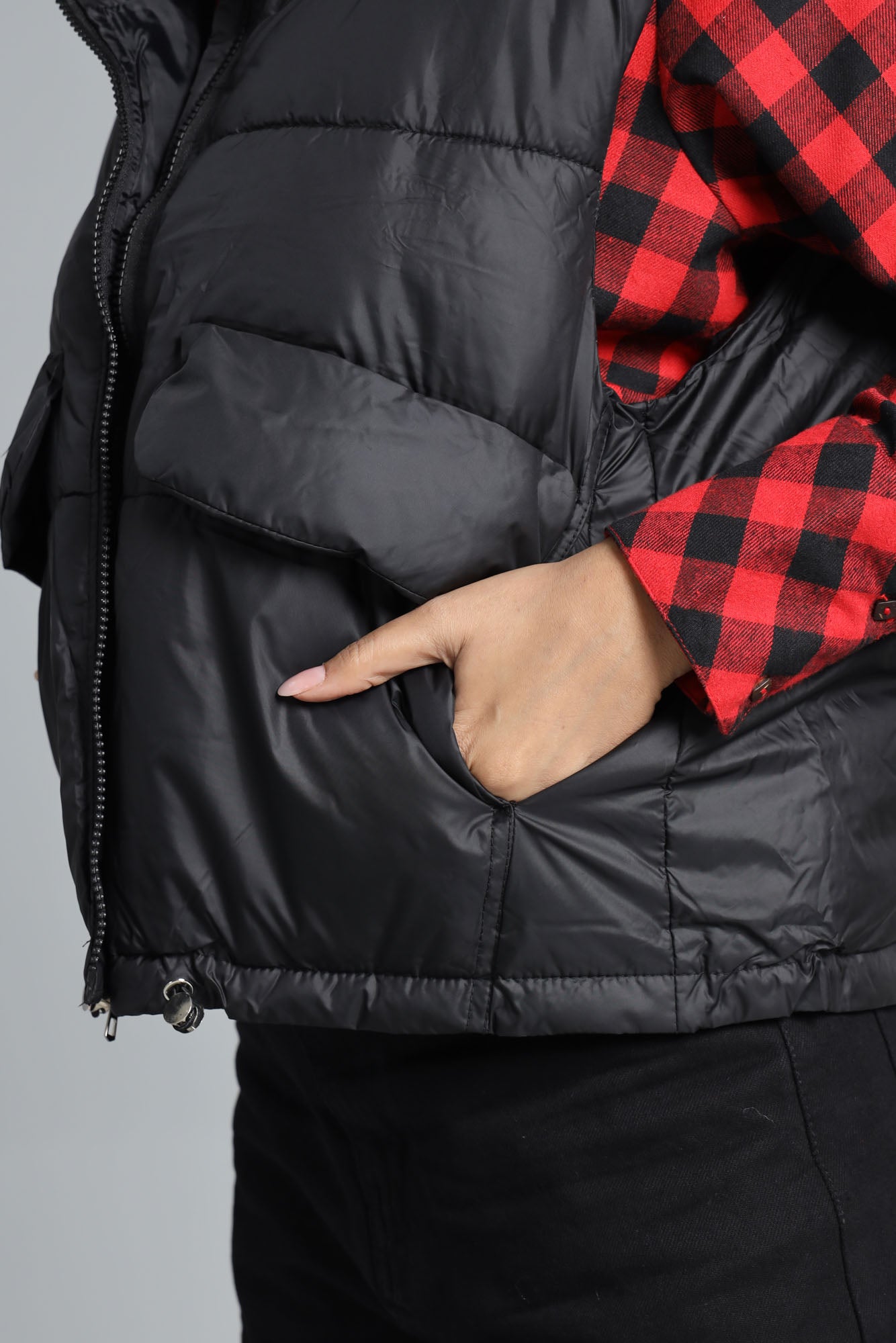 Women’s Parachute Puffer Jacket - Black