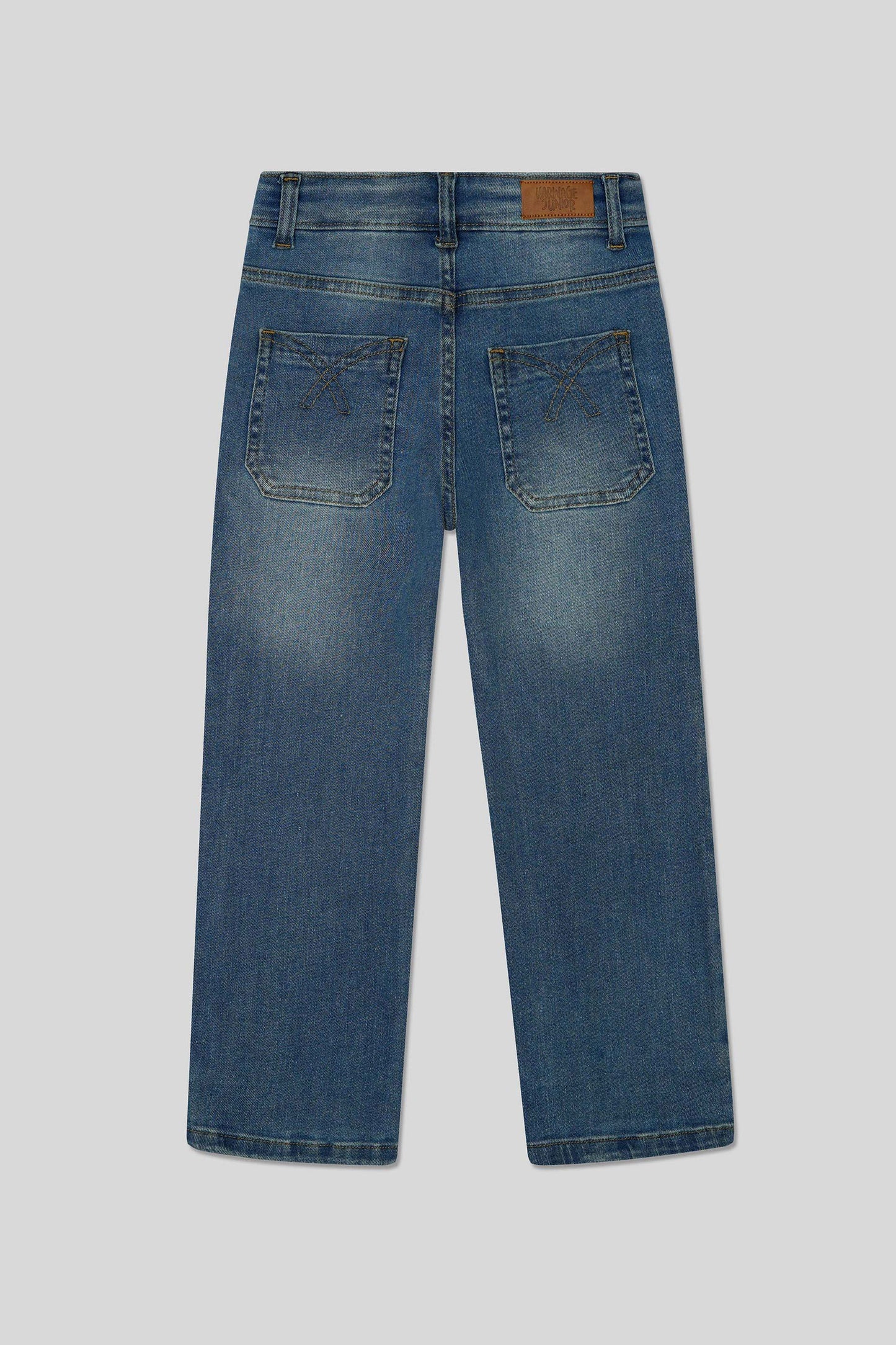 Girls Straight Fit Jeans –Mid Blue