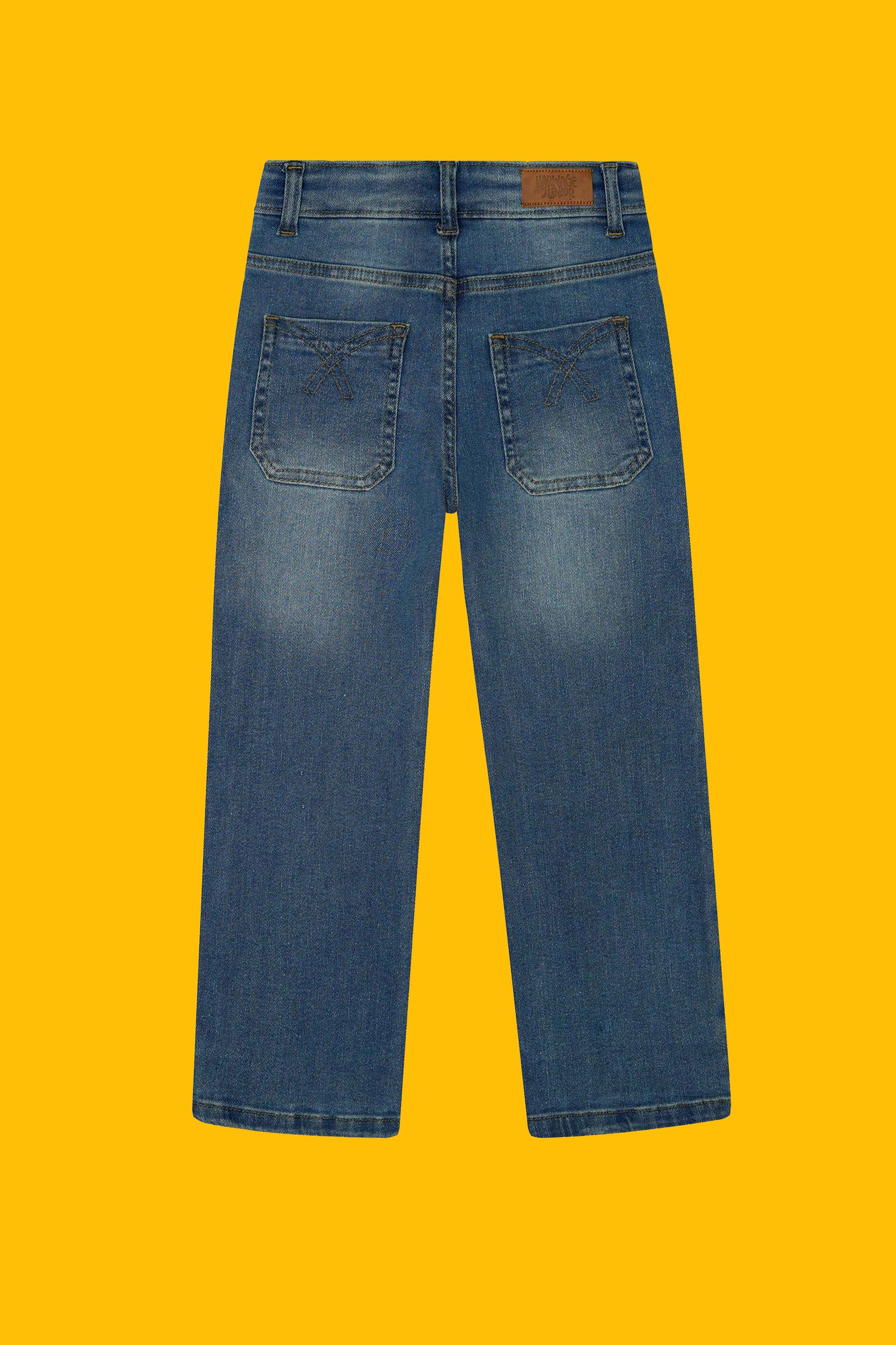 Girls Straight Fit Jeans –Mid Blue