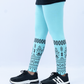 Women Printed Leggings – Bright Sky Blue