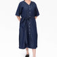 Denim  Long Dress Shirt- Indigo Blue