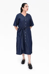 Denim  Long Dress Shirt- Indigo Blue