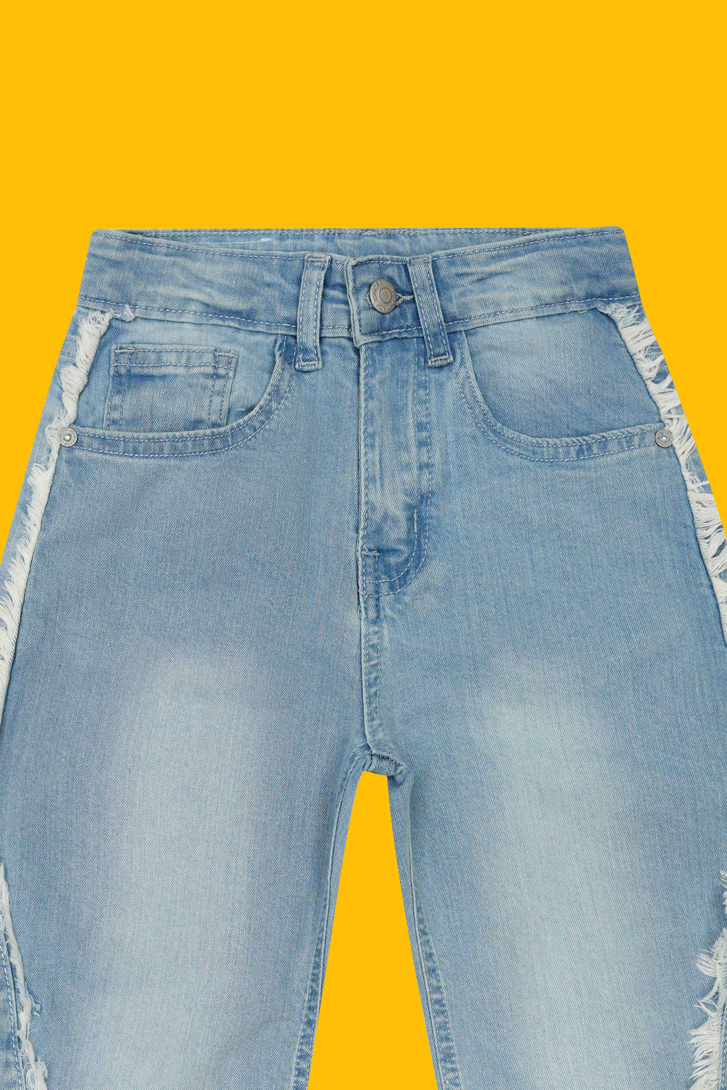 Girls Straight Fit Jeans - Mid Blue