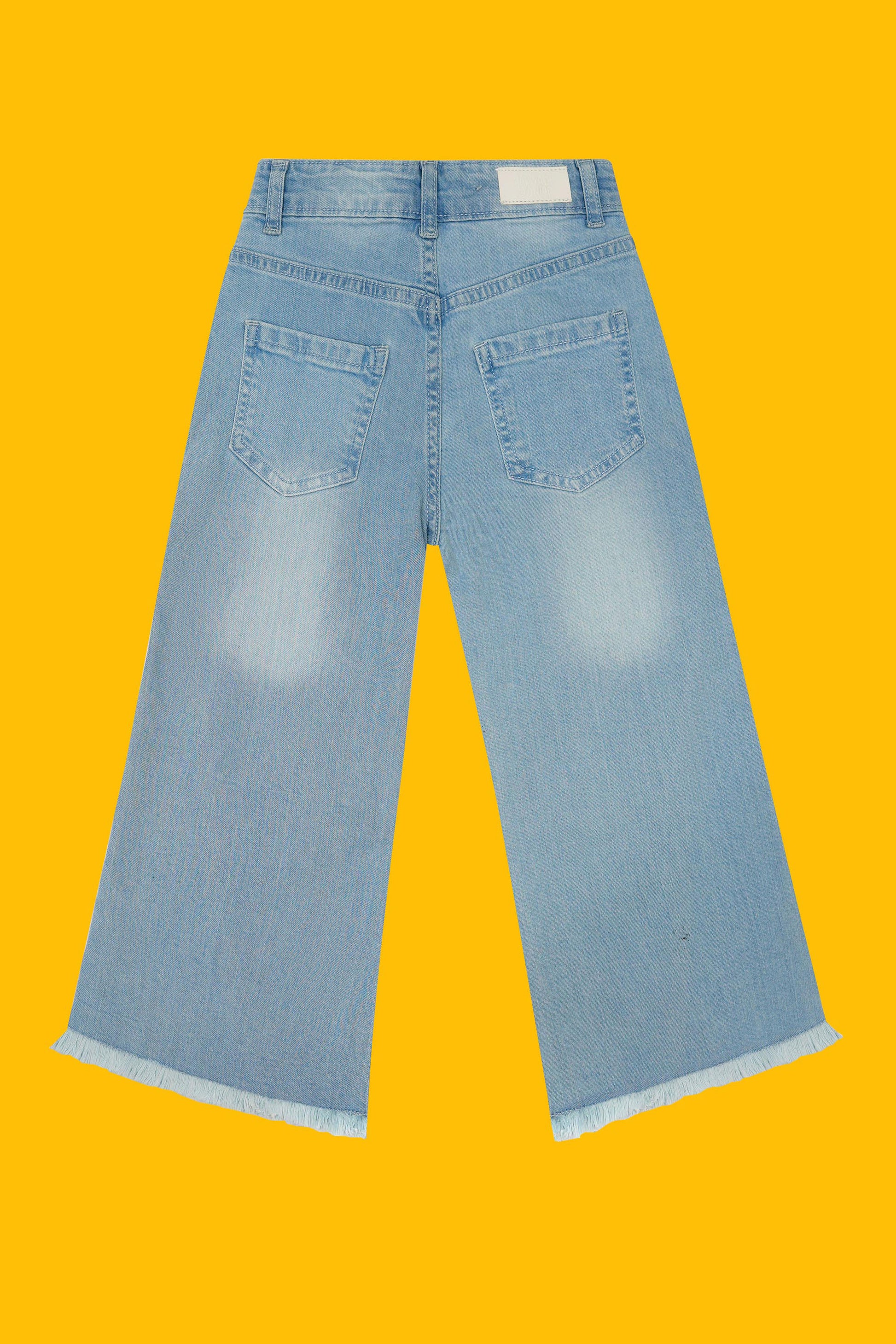 Girls Straight Fit Jeans - Mid Blue