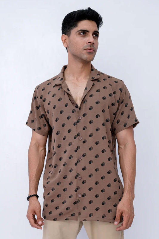 Men Casual Shirts	- Brown
