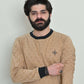 Men Palm Rotatory Design Sweatshirt – Beige - Harwage