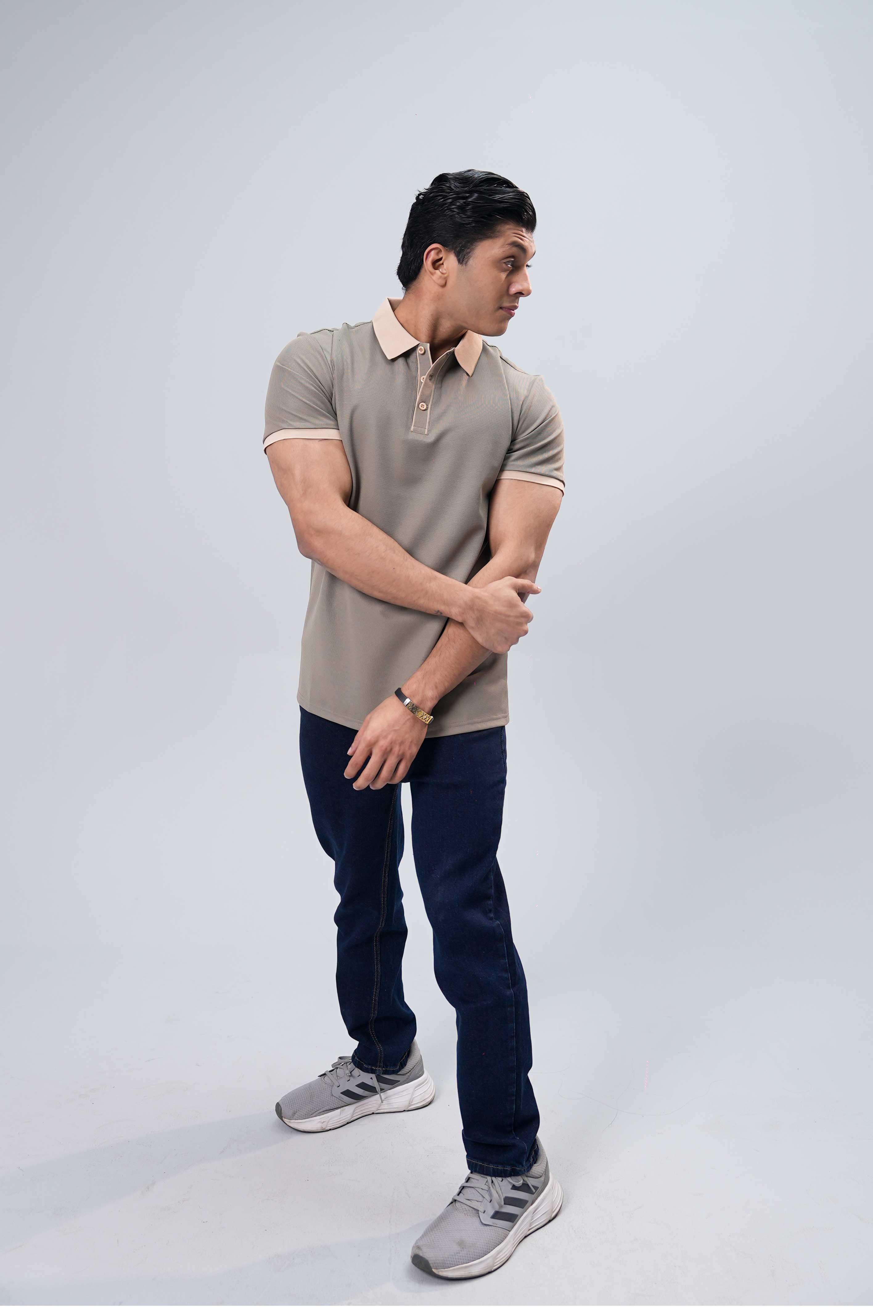Men’s Essential Plain Polo Shirt – Olive Green