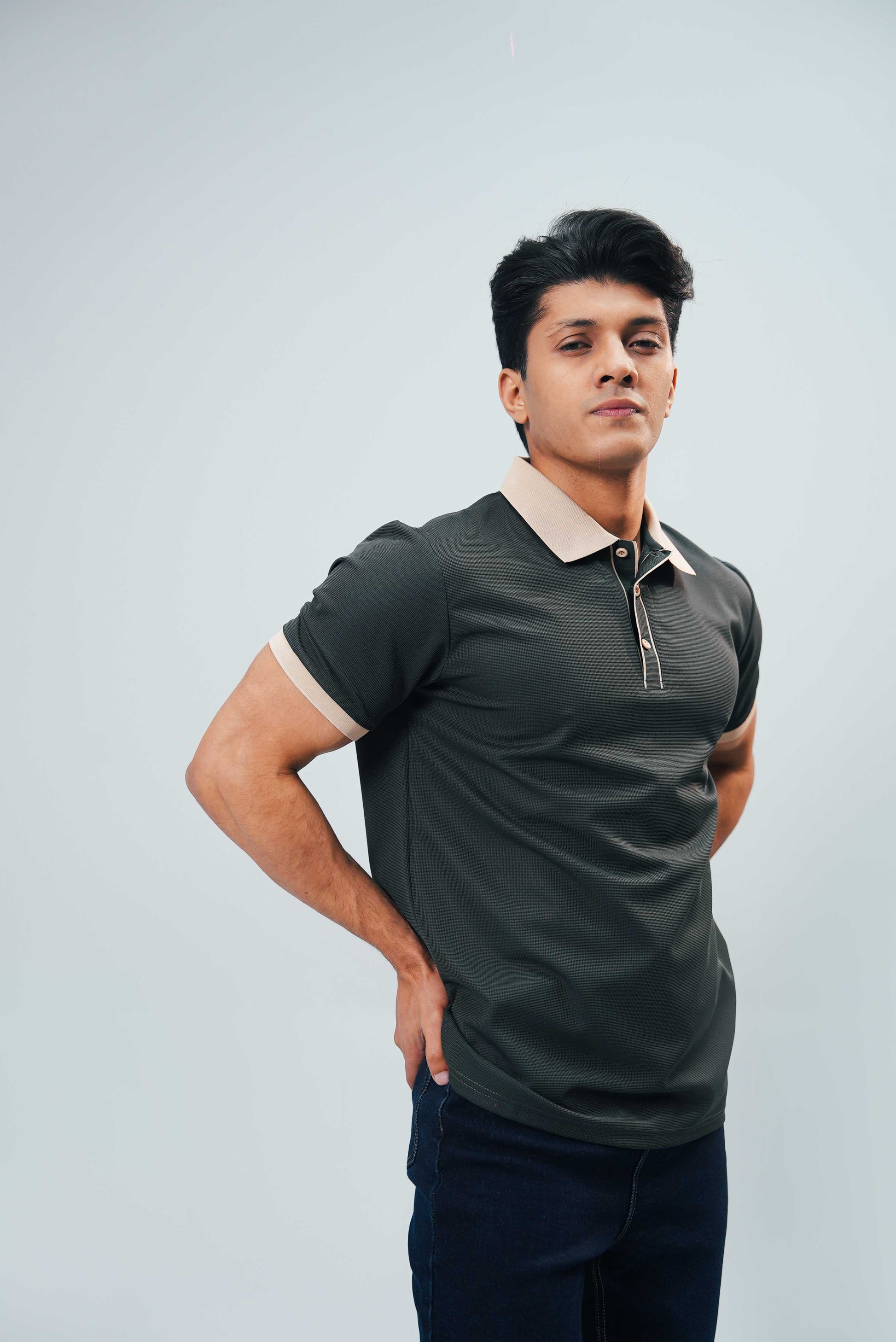 Men’s Essential Plain Polo Shirt – Dark Green