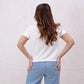 Women Plain Cropped Top - White - Harwage