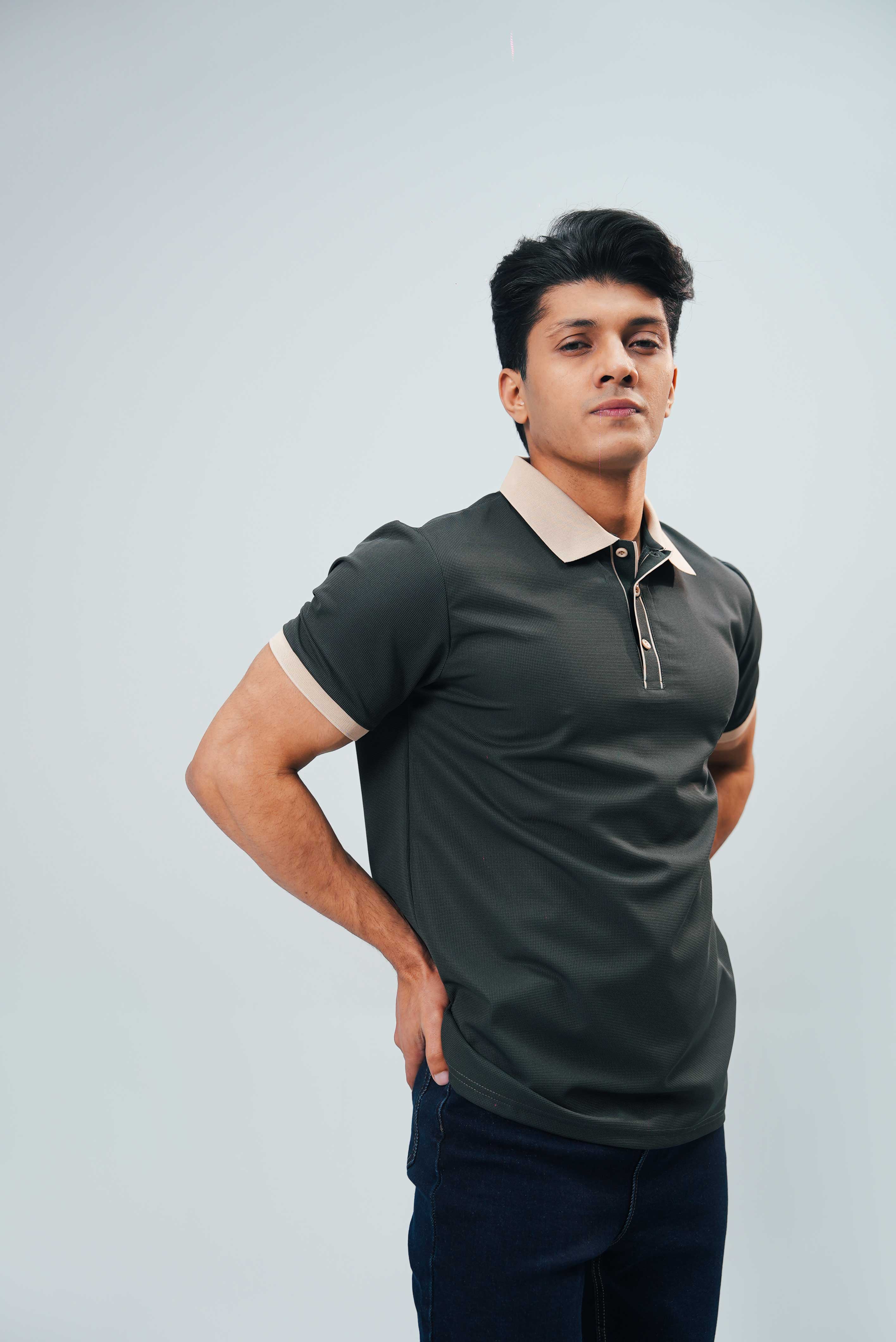 Men’s Essential Plain Polo Shirt – Dark Green