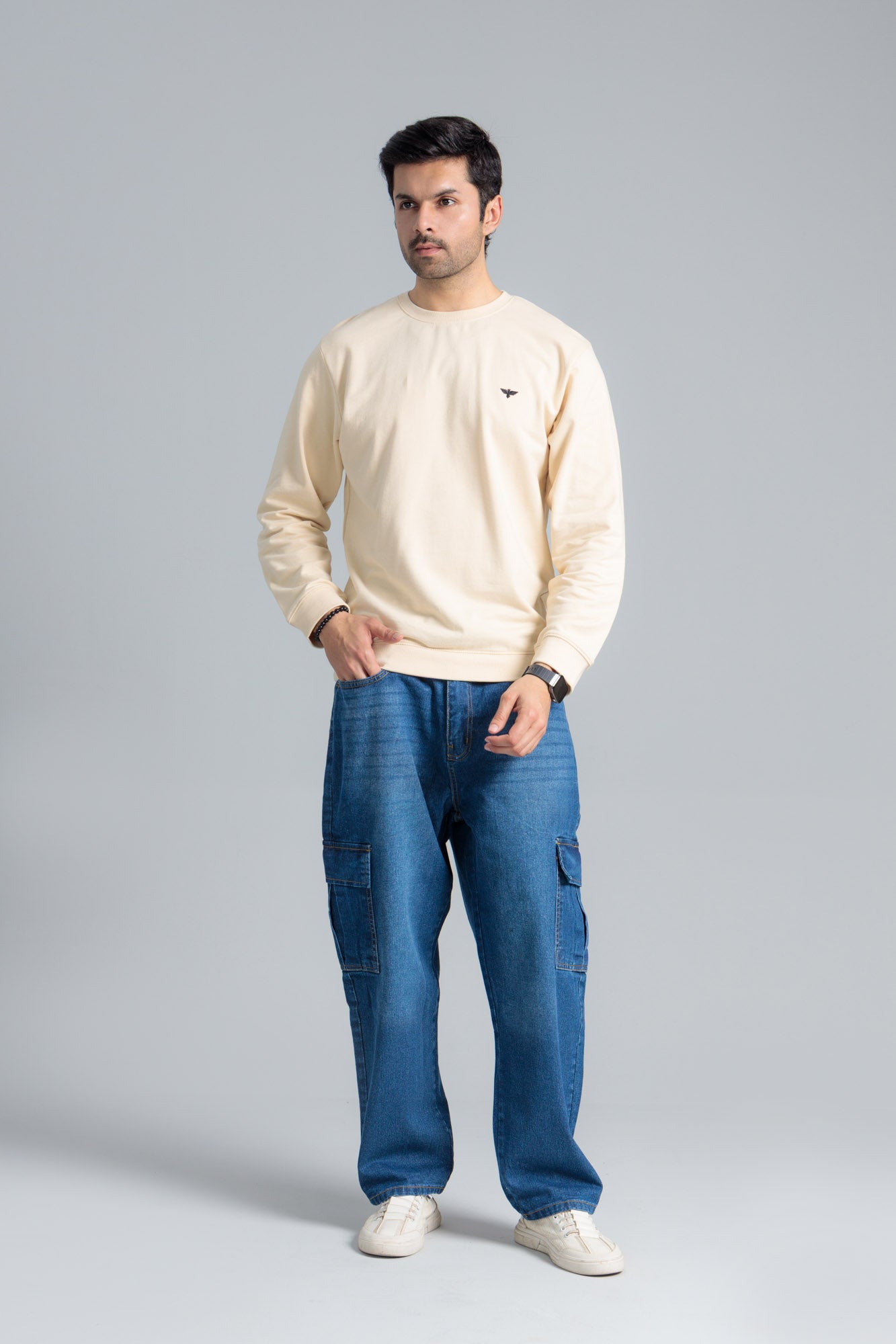 Men’s Oversized Sweatshirt - Wood Ash