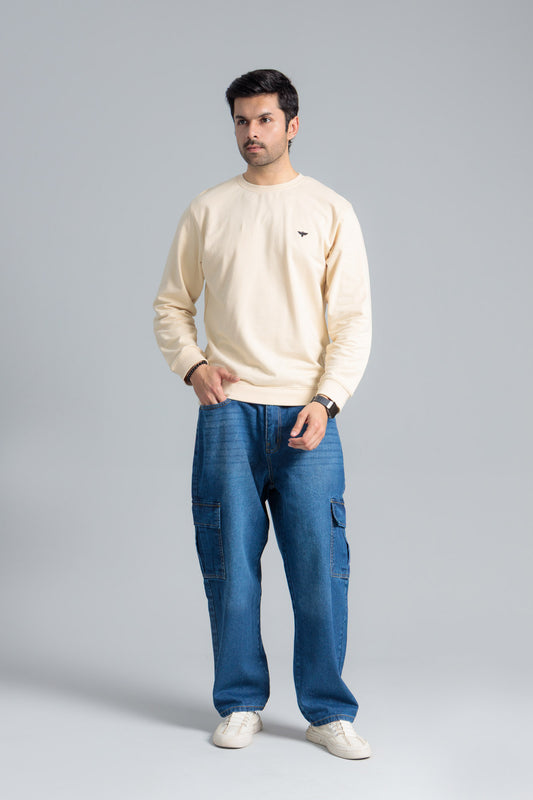 Men’s Oversized Sweatshirt - Wood Ash