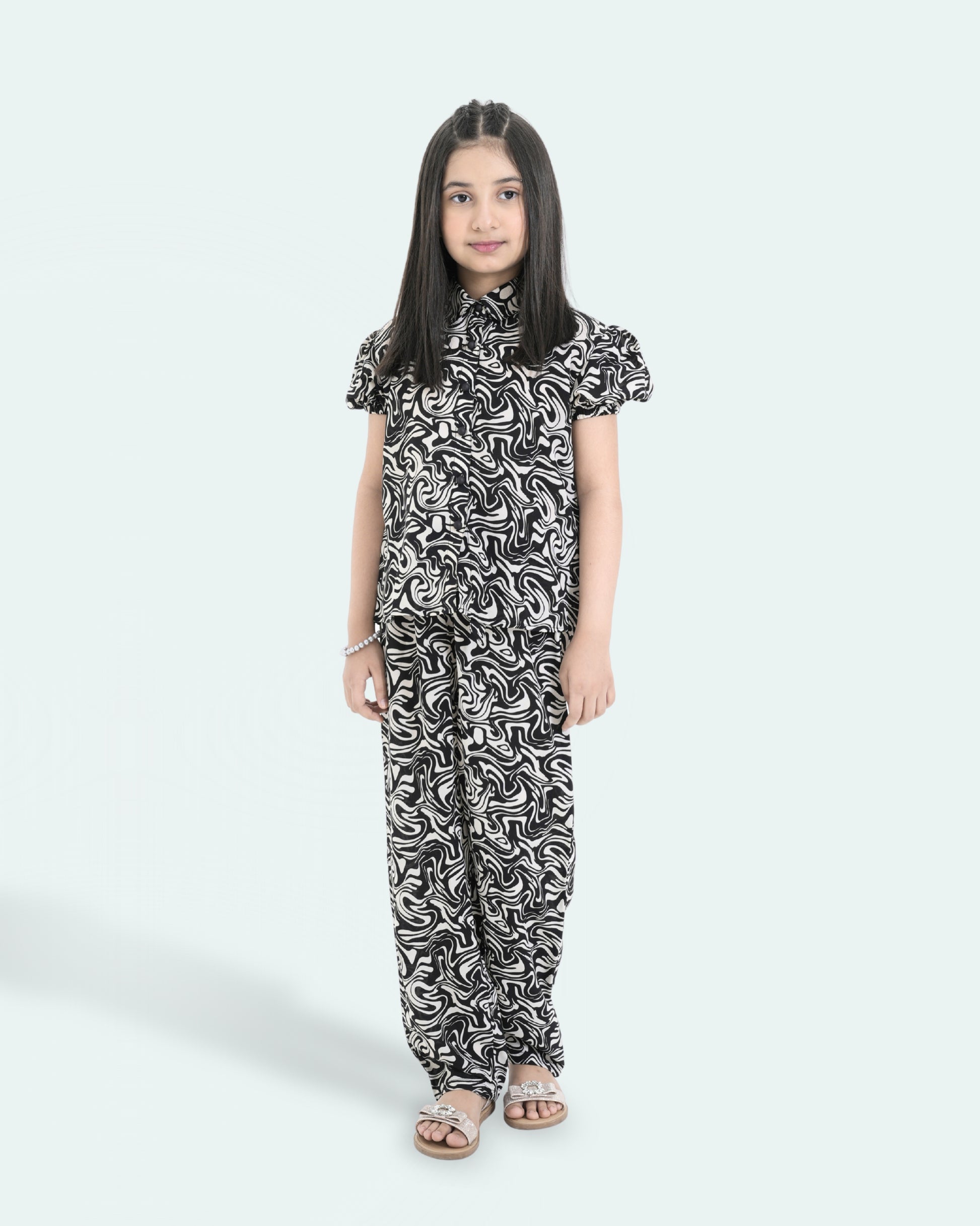 Girls Two Piece Set - Black