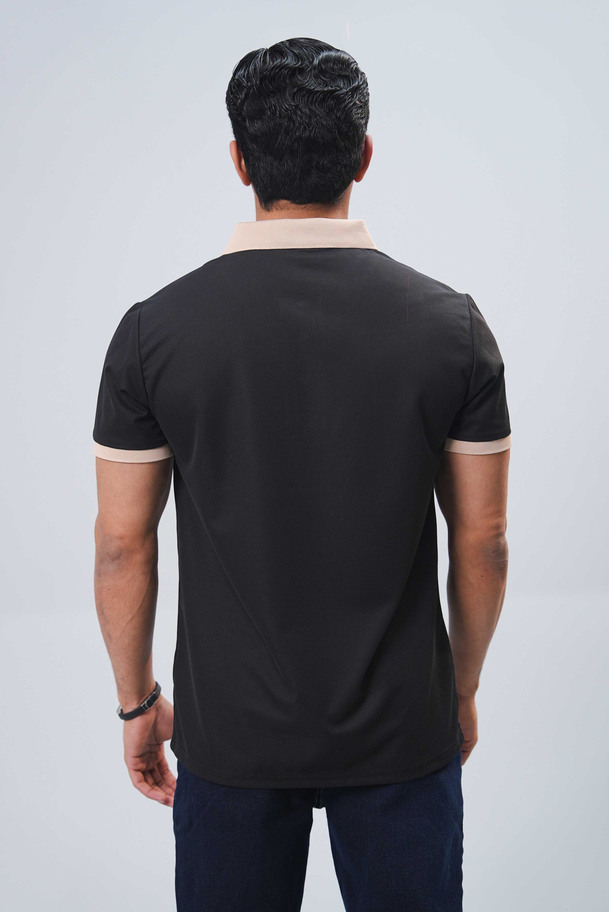 Men’s Essential Plain Polo Shirt – Black