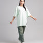 Women Boxy Fit Cotton T-Shirt - Hint of Mint