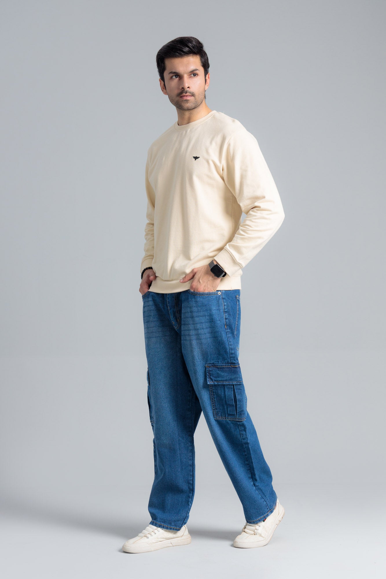 Men’s Oversized Sweatshirt - Wood Ash