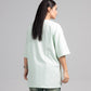 Women Boxy Fit Cotton T-Shirt - Hint of Mint