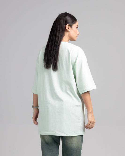 Women Boxy Fit Cotton T-Shirt - Hint of Mint