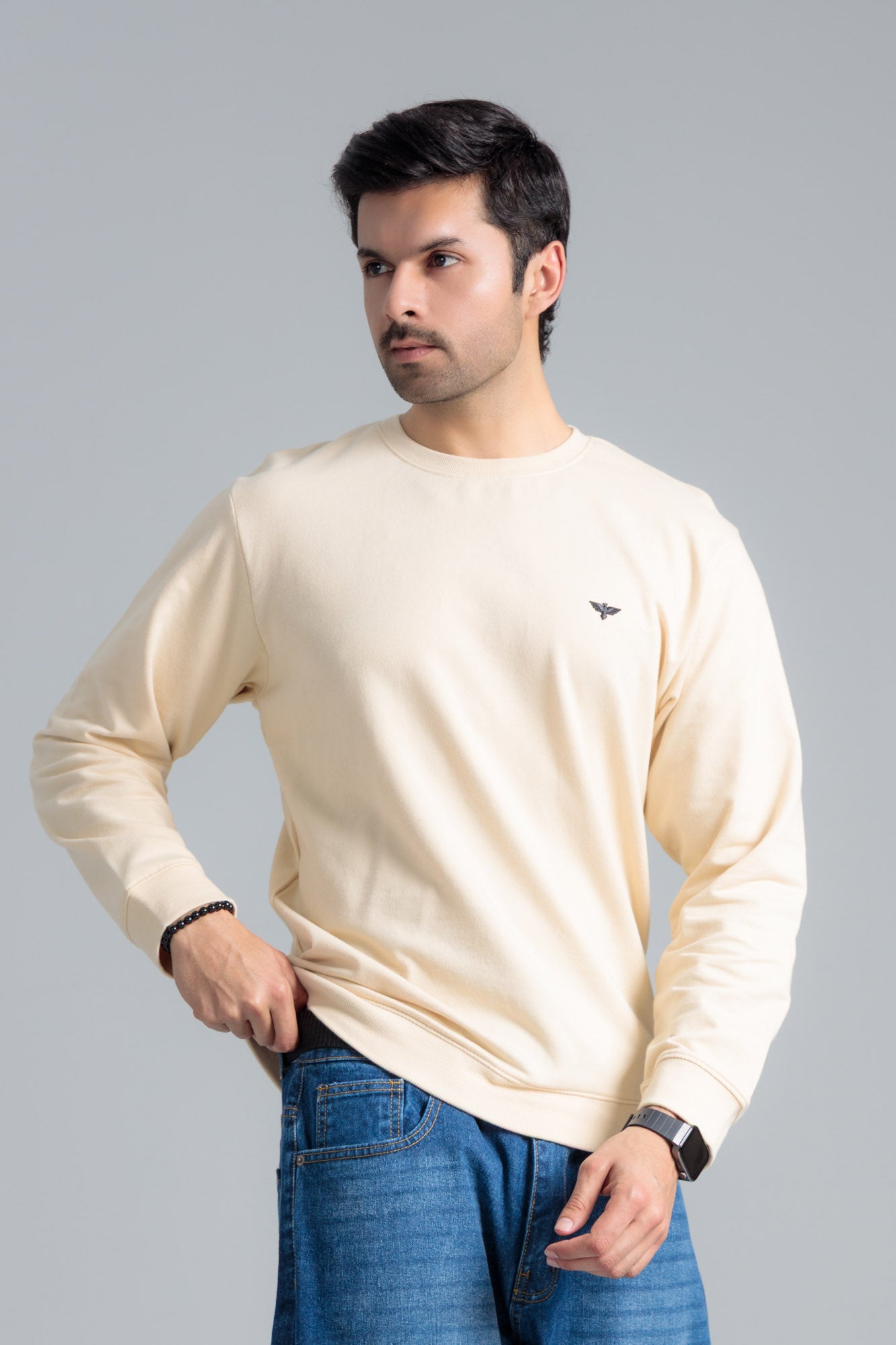 Men’s Oversized Sweatshirt - Wood Ash