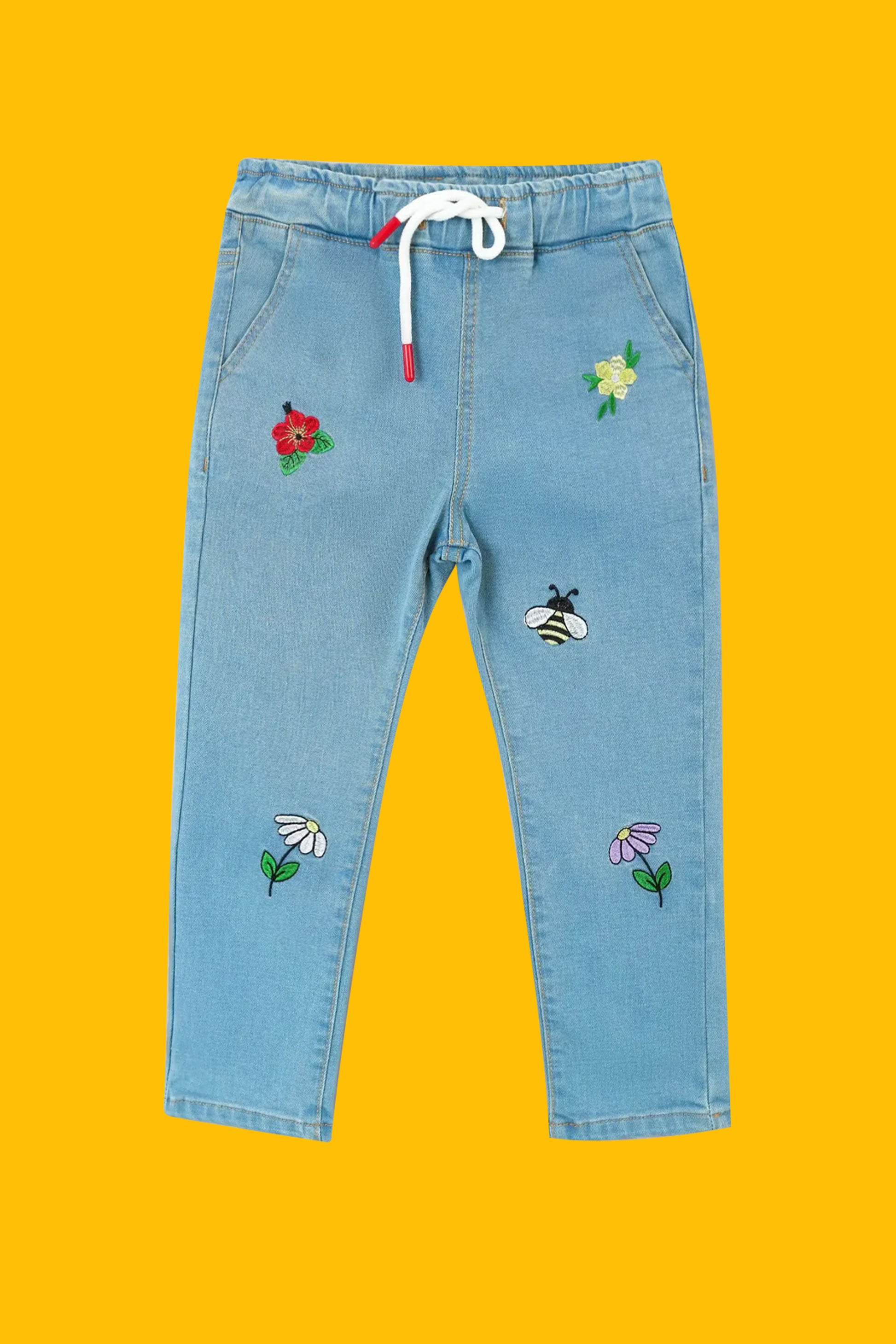 Little Girls' Straight Fit Denim Jeans - Light Blue