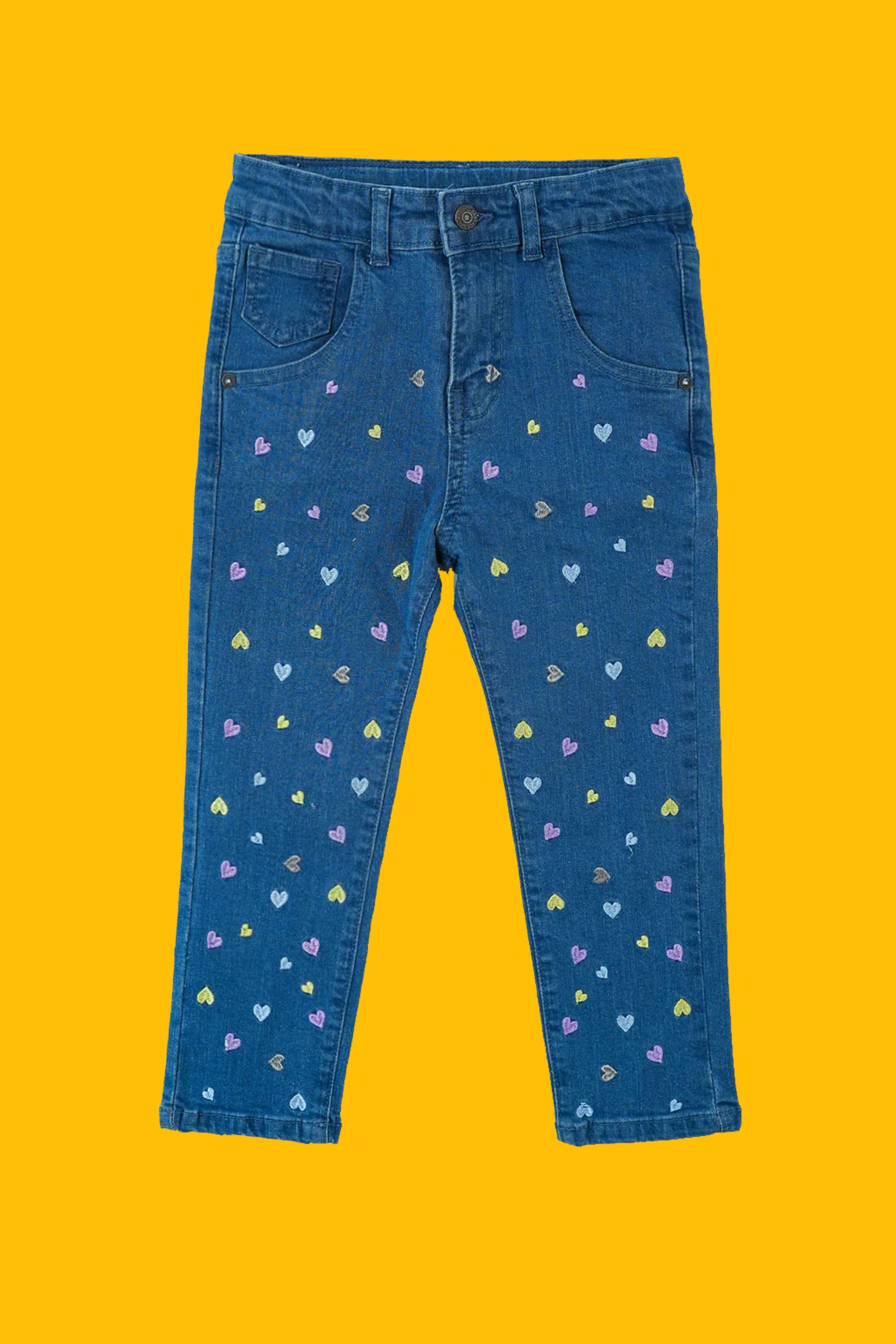 Little Girls' Straight Fit Denim Jeans - Light Blue