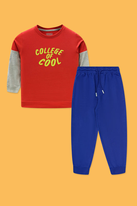 Little Boys’ Two-Piece Outfit -  Tomato Navy