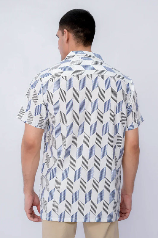 Men Casual Shirts	- White