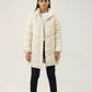 Women Puffer Parachute Jacket - Cream - Harwage
