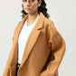 Women Winter Long Tweed Coat – Beige - Harwage