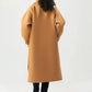 Women Winter Long Tweed Coat – Beige - Harwage