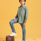 Boys Full Sleeves Casual Shirt - Green