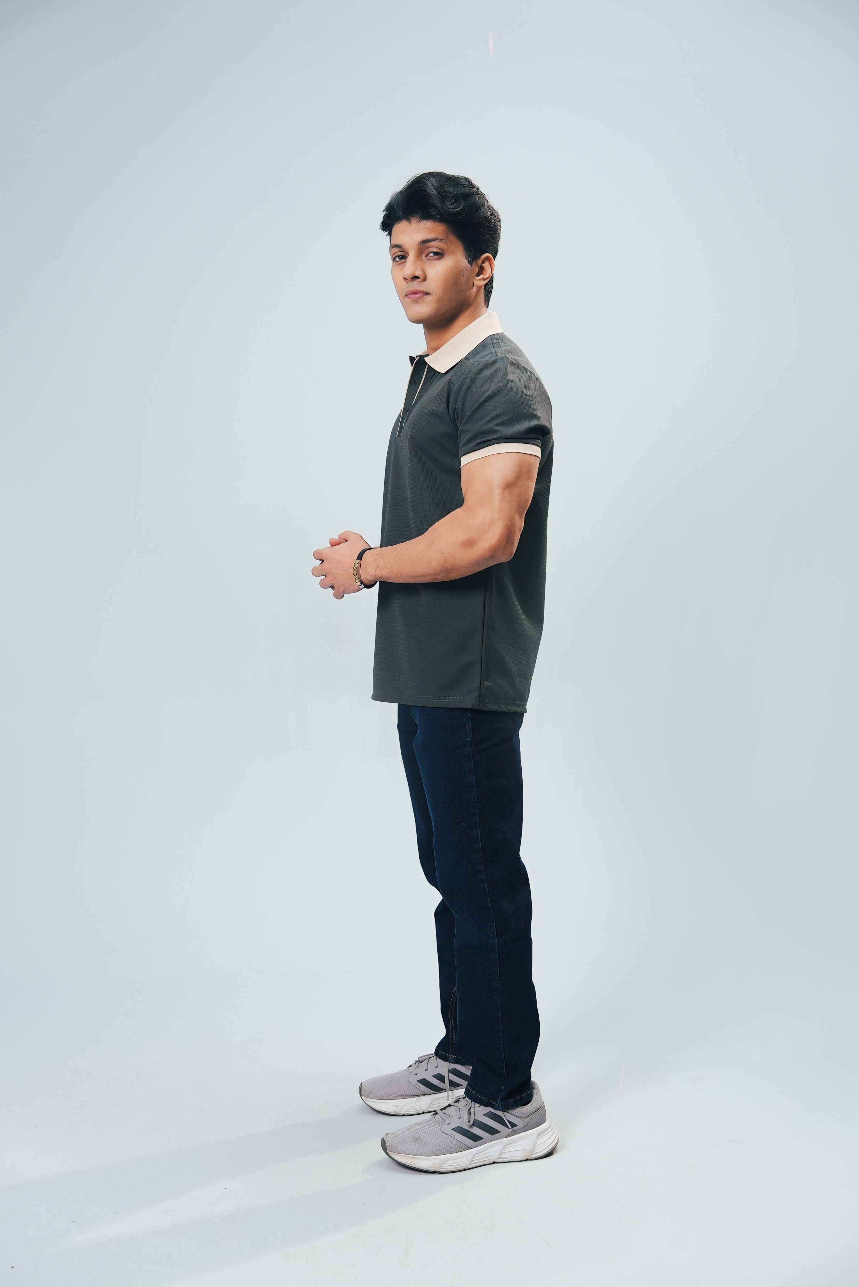 Men’s Essential Plain Polo Shirt – Dark Green
