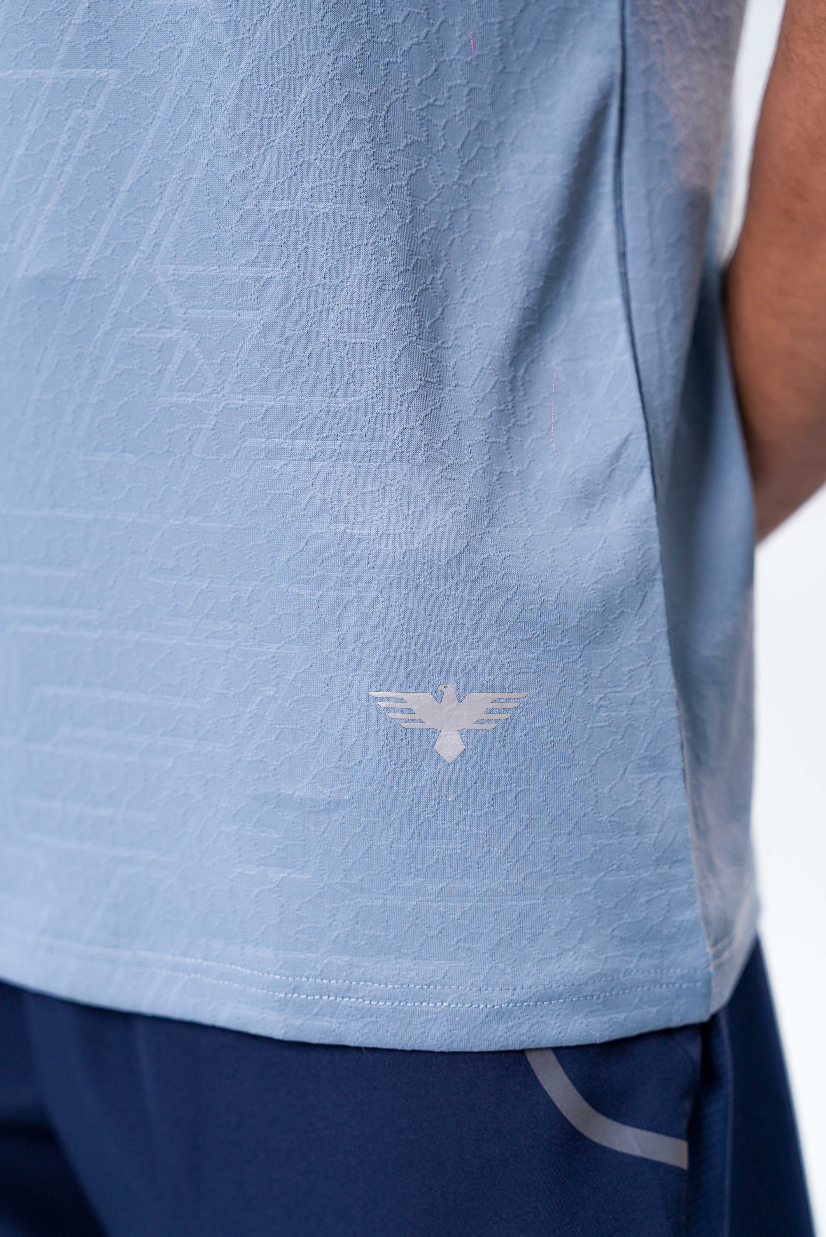 Men’s Gym Wear Top – Blue Grey