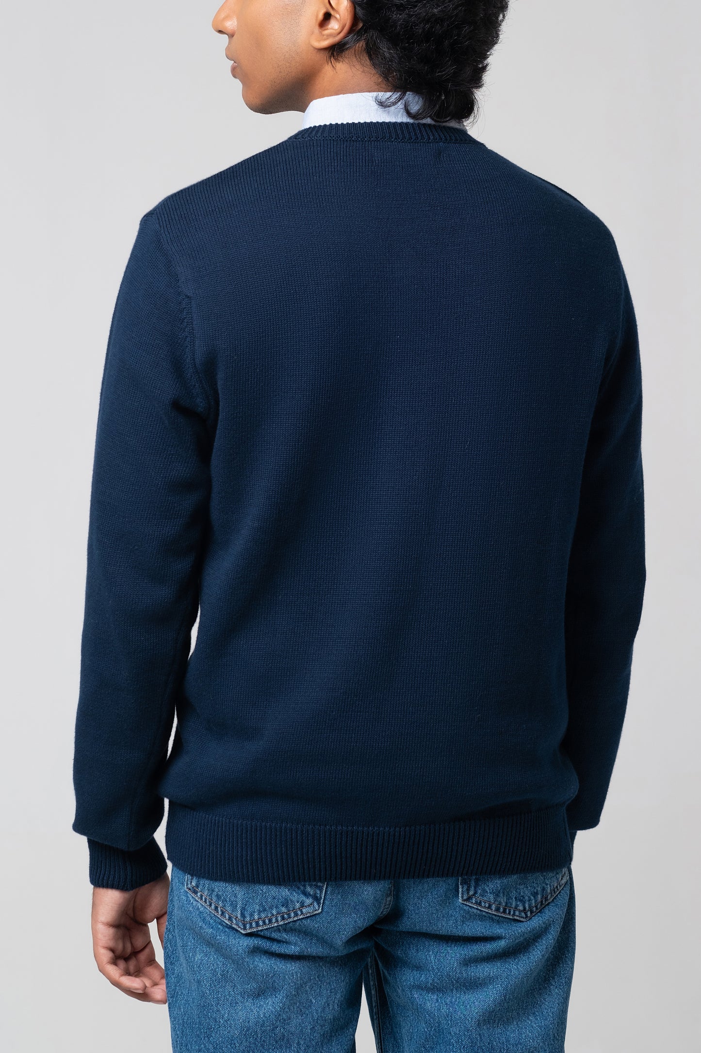 Men’s V-Neck Cardigan - Navy