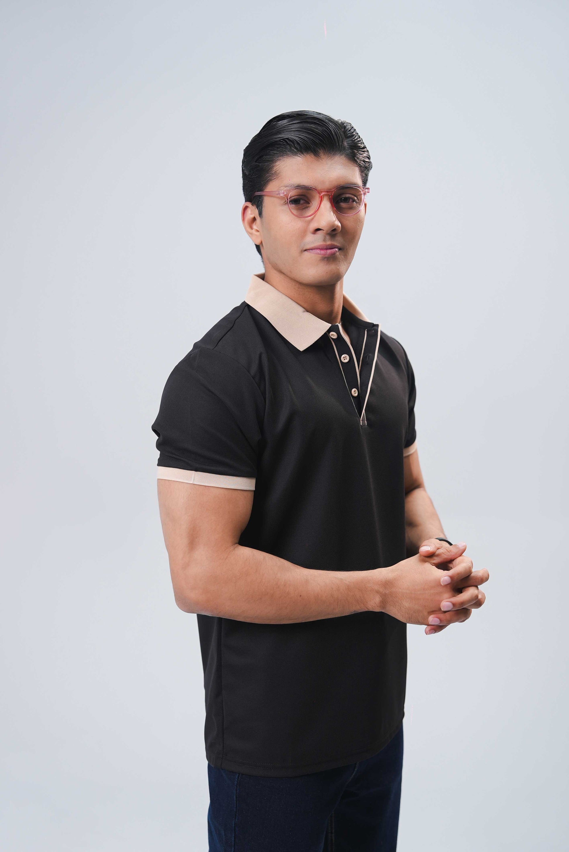 Men’s Essential Plain Polo Shirt – Black