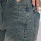 Women Loose Fit Cut & Sewn Denim Jeans - Vintage Blue