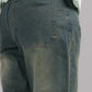 Women Loose Fit Cut & Sewn Denim Jeans - Vintage Blue