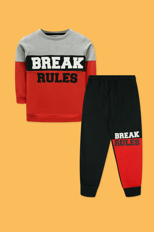 Little Boys’ Two-Piece Outfit - Grey & Black