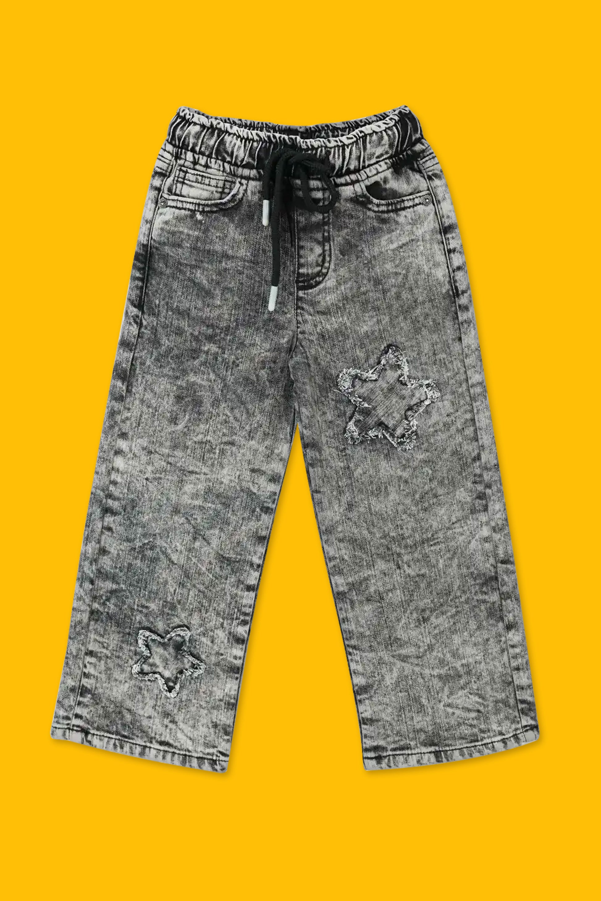 Little Girls' Straight Fit Denim Jeans - Grey