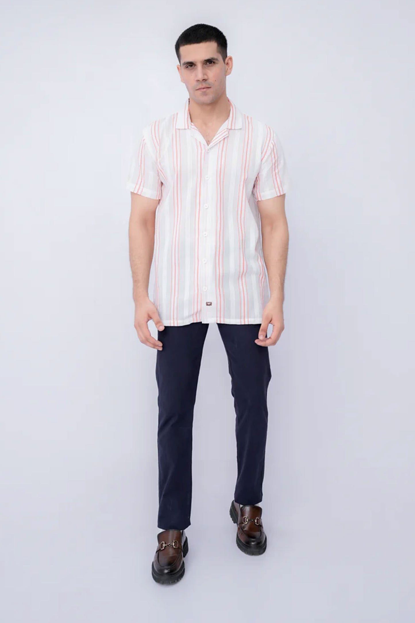 Men Resort Collar - White