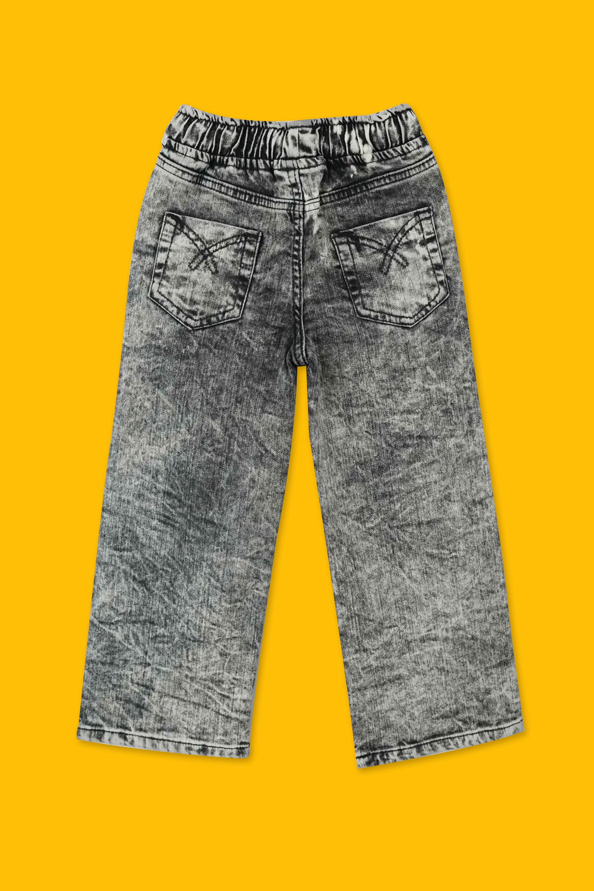 Little Girls' Straight Fit Denim Jeans - Grey