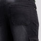 Men Loose Fit Cargo Denim Jeans - Charcoal