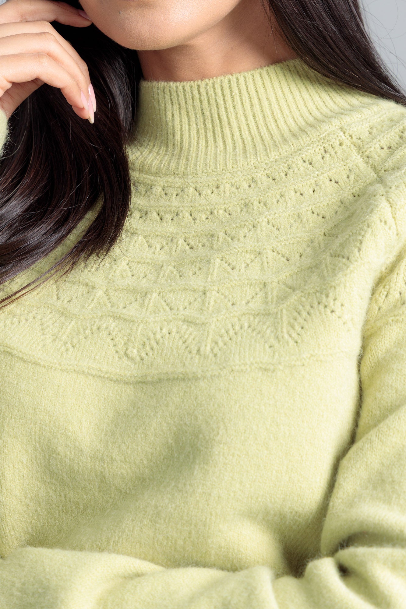 Women’s Wool Cardigan - Parrot Green