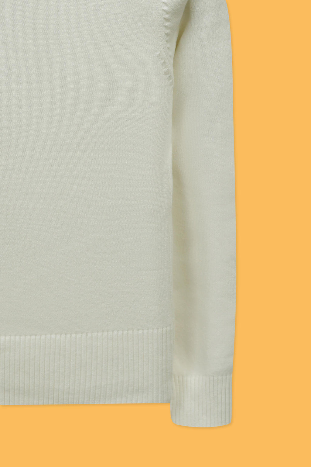 Junior Girls’  R-Neck Wool Cardigan - White