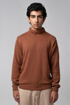 Men’s Turtle Neck Sweater - Brown