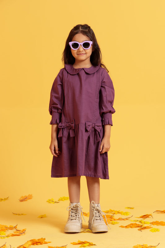 Little Girls’ Dress - Deep Purple